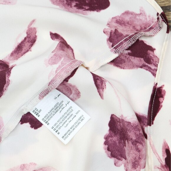 NWT State Of Day Silk Touch Solid Chemise Nightgown Watercolor Floral Pink XS - Picture 6 of 6